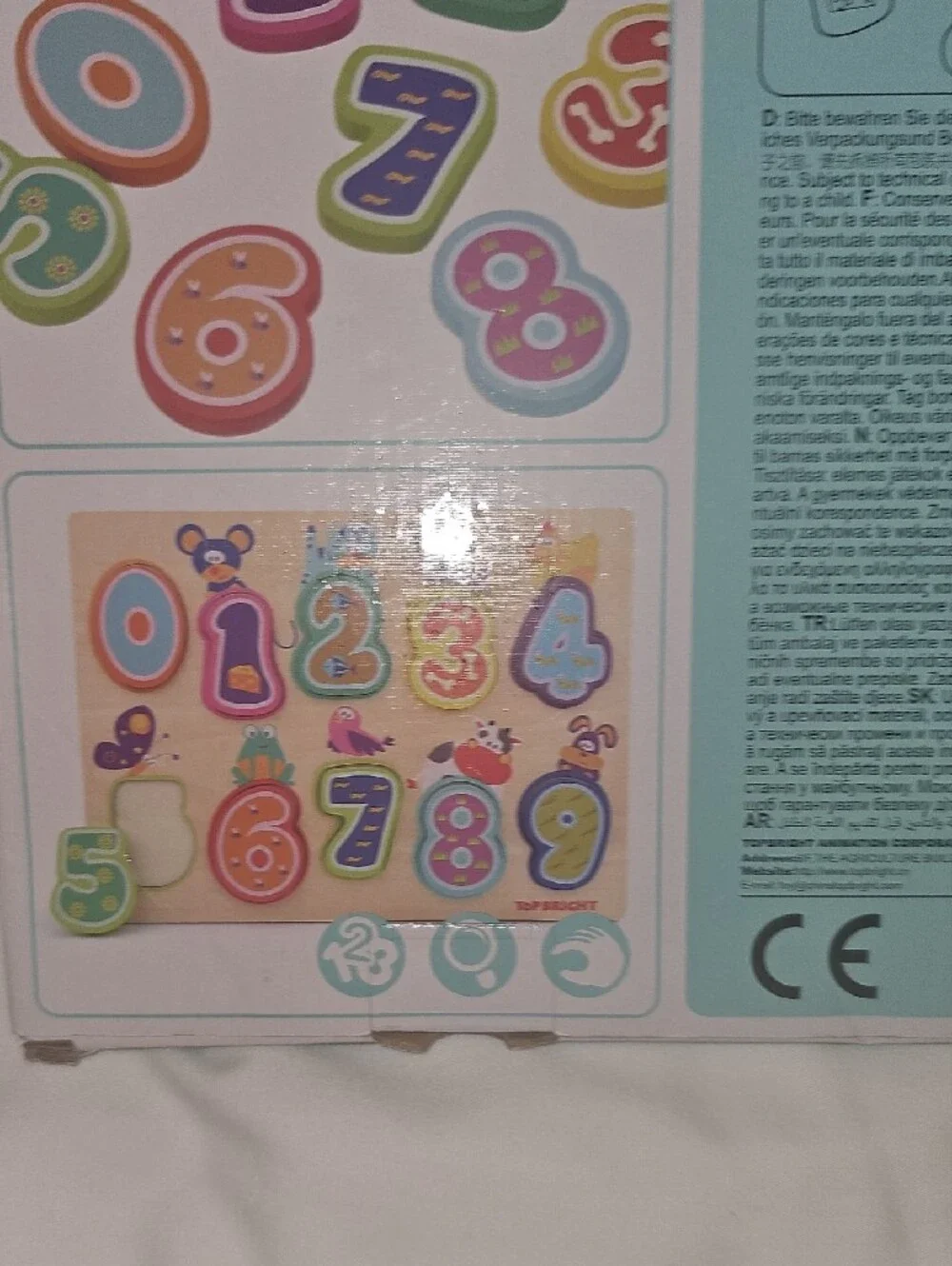 Top Bright Puzzle Toys Numbers Wooden Puzzle New